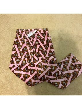 Cozy Fleece 💩 Emoji Pajama Pants | Medium